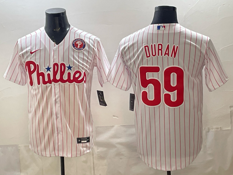 Men 2026 Philadelphia Phillies #59 Duran White Game Nike MLB Jersey 003